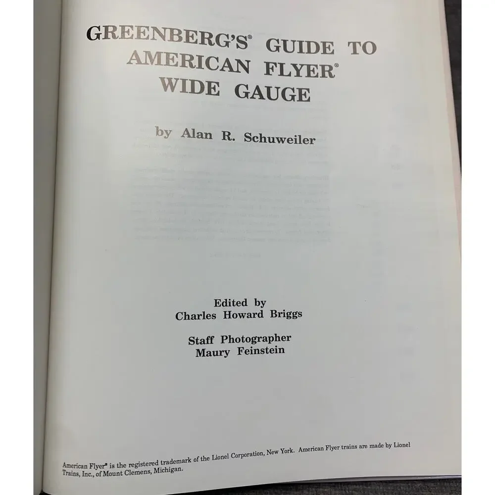 Greenberg's Guide to American Flyer Wide Gauge Model Train Railroad Collector